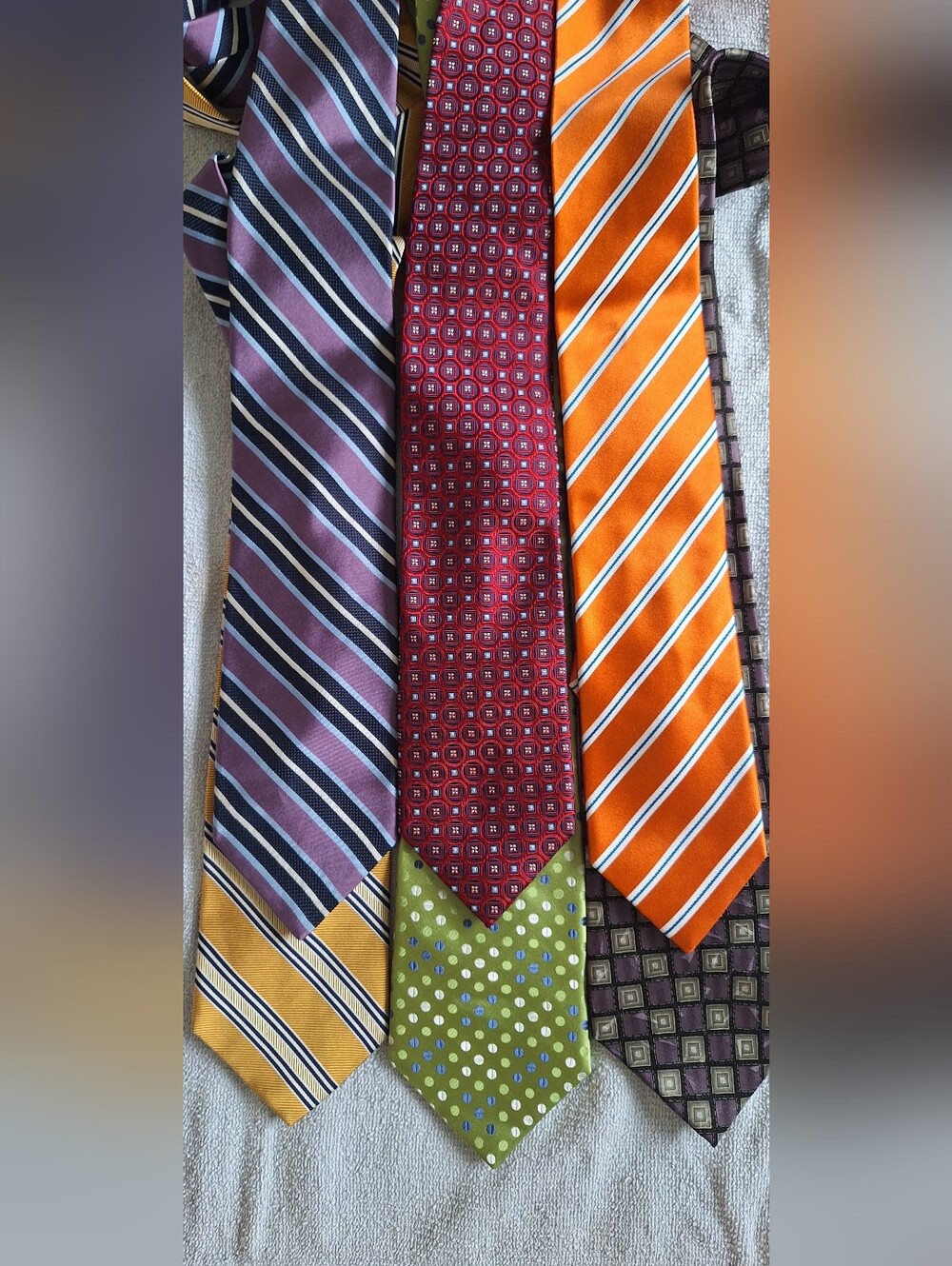 6 Man Ties Bundel .100%silk Brooks Brothers,Tasso Elba, Nicol Miller, Standford